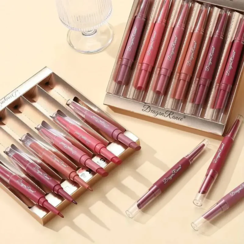Dragon Ranee 6Pcs Nude Matte Velvet Lipstick + Lip Liner and Lipstick-6 Pcs Nude Shade