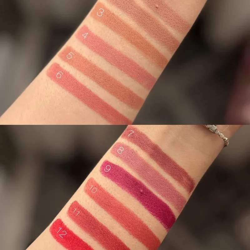 Dragon Ranee 6Pcs Nude Matte Velvet Lipstick + Lip Liner and Lipstick-6 Pcs Nude Shade - Image 6